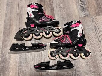Detské kolieskové korčule 2v1 veľkosť 29-32