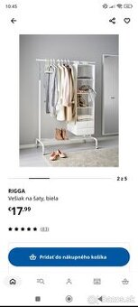 Predám stoja na šaty Ikea Rigga a úložný priestor Skubb