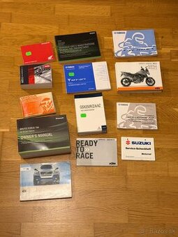 Motocyklové manuály, servisné knižky, príručky