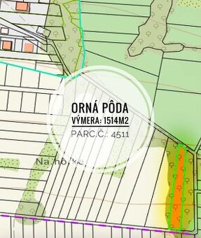 Predaj ornej pôdy – 1 514 m², Zámutov (pri Vranove nT)