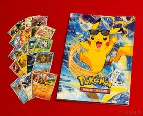 AKCIA Pokémon album veľký holografický Pikachu + 20kartičiek