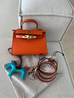 Hermes kelly mini kabelka oranžová