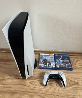 PlayStation 5 (PS5) + 1x ovladač + hry