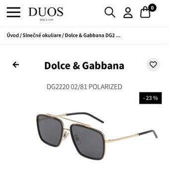 Dolce and Gabbana slnečné okuliare