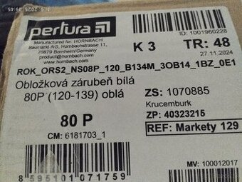 obložková zárubeň biela 80 cm pravá hrubka steny 12-14 cm