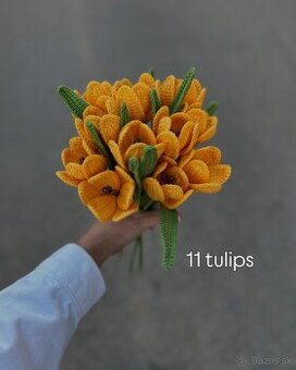 Háčkované tulipány – ručná výroba