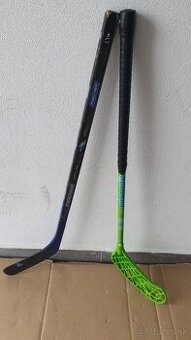 2 ks hokejky - drevená Fischer + florbalová - cena spolu