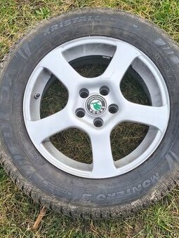Predám 4 hliníkové disky s pneumatikami Škoda