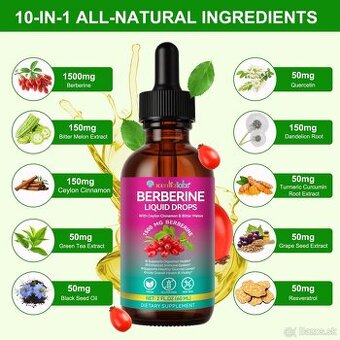 Berberine Extract Liquid (60 ml) –  podpora metabolizmu