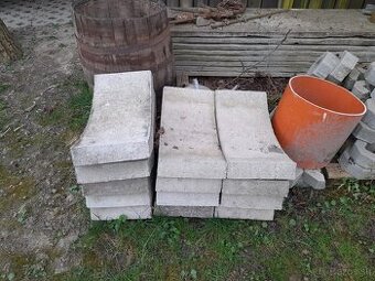 Betónové žľaby (13 ks) – nové, nepoužité