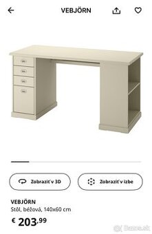 Písací stôl Ikea