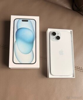 Predám iPhone 15 128 GB Blue – veľmi dobrý stav