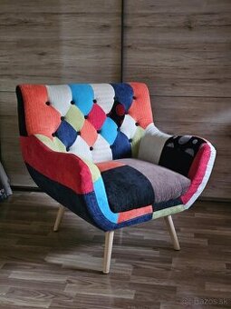 Dizajnové patchwork kreslo