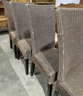 Ratanové stoličky , 4 ks, ratan, drevo, v 105 cm