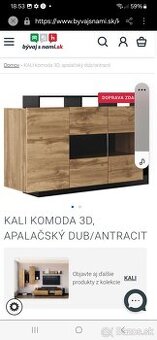 Obývačkou stena, komoda