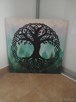 Obraz Strom života, rozmer 60 x 60 cm, malba na plátno