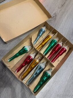 Retro vianočné ozdoby cencúle