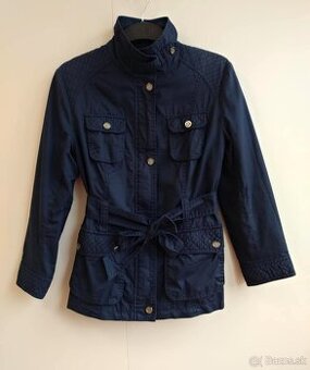 Dámsky krátky tmavomodrý kabát (Nymphaea Alba)