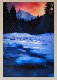 Fotobraz Kriváň vo farbe ohňa a ľadu