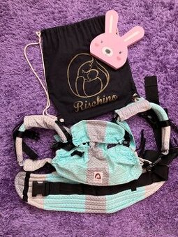 Detský rastúci nosič Rischino flexi - Mint folklor srdcká