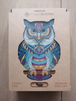 Drevené puzzle Vesmírna Sova lubiwood