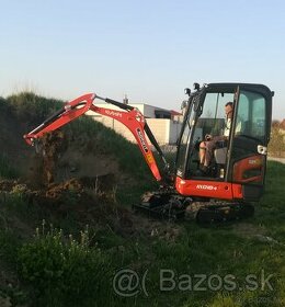 Zemné a výkopové práce s minibagrom - 1