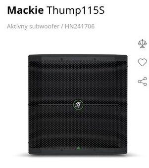 Mackie aktivny subwoofer 115s