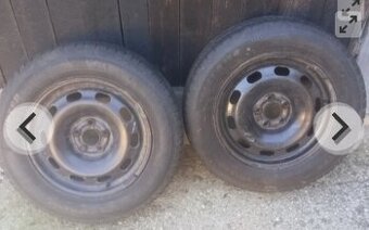 Plechové disky 5x100 R15, Zimné Barum 195/65 R15