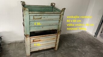 Plechové bedne, ohradové palety