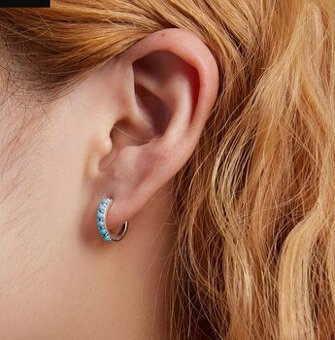 Strieborné náušnice s tyrkysom