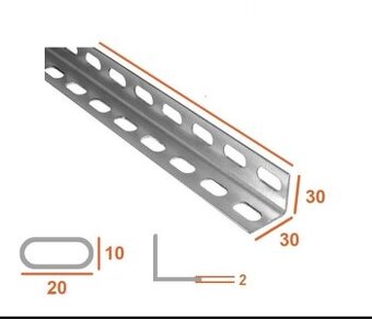 L-profil 3x3x3 ocelovy/pevny