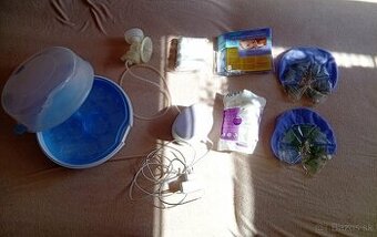 Odsávačka na mlieko + sáčky na uskladnenie mlieka + parný st