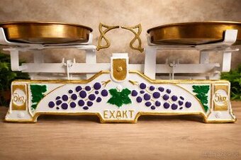 Krásné historické dvoumiskové váhy značky EXAKT