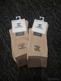 Chanel hnedé ponožky
