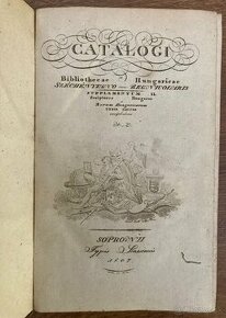 Bibliograf. katalóg uhorskej kráľ. knižnice Szechenyi, 1807
