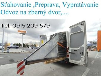 Stahovanie, doprava, vypratavanie, preprava, autodoprava