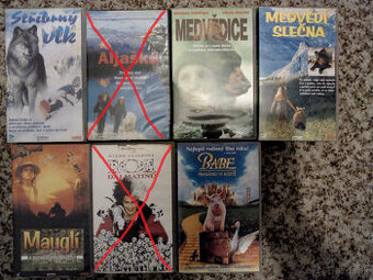 VHS 01 FILMY SO ZVIERATAMI a Romantické originál videokazety