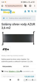 Solarny ohrev bazena + pieskova filtracia