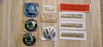 Nalepky, emblémy, znaky škoda, vw