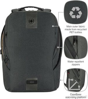 Batoh na notebook WENGER MX ECO LIGHT 16", sivý - NOVÝ
