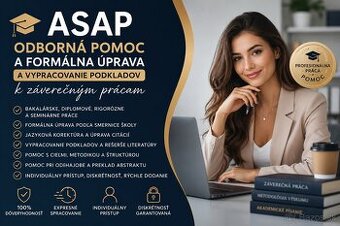 ASAP odborná pomoc, formálna úprava a vypracovanie podkladov