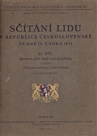 Výsledky Sčítání lidu v republice Československé (1921)