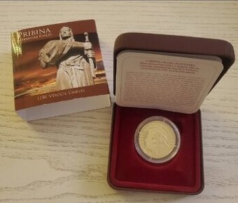 Zlata zberatelska minca 100€ Knieza Pribina 2011