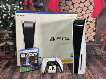 Sony Playstation 5 825GB, mechanika, ovládač a FC 24 - 1