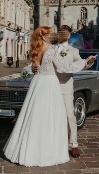 svadobné šaty v boho štýle veľ. XL