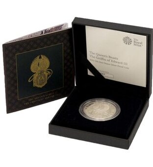 Strieborná minca 1 Oz The Queen's Beasts Griffin of Edward 