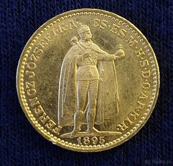 Zlatá minca 20 koruna uhorská 1895