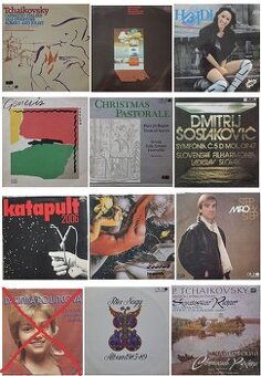 Retro gramofónové LP platne, stav vg+