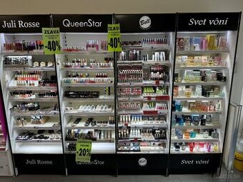 Regál kovový, železný, obchodný, svetelný, skladový