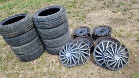 8x Pneu, 4x Disk, 4x Puklice 16" 205/55R16, 5x 108, ET 37